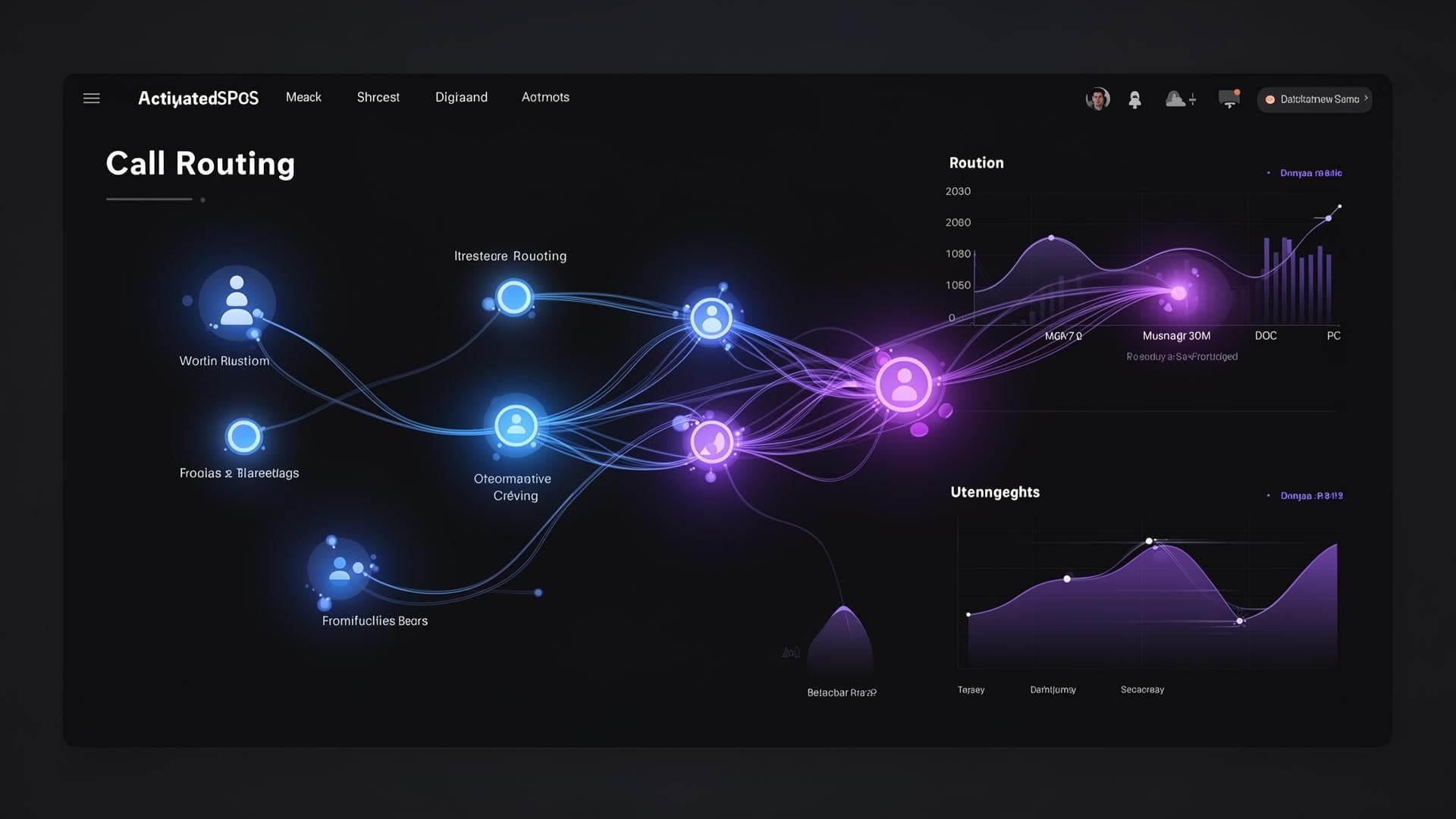 Nousera AI dashboard showing call routing and dispatch